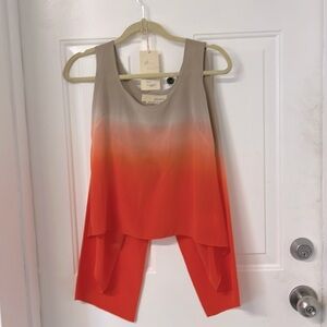 Amorethos silk top. New with tags size 6. Graded tangerine color.
